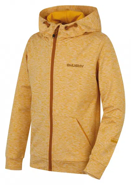 Husky Alony K 134-140, yellow Dětská mikina s kapucí