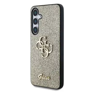 Zadní kryt Guess PU Fixed Glitter 4G Metal Logo pro Samsung Galaxy S25+, zlatá