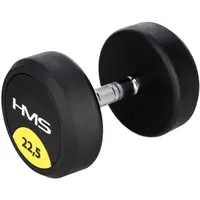 HMS HG PRO 22,5KG Pogumovaná jednoruční činka, černá, velikost 22,5 KG