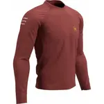 Compressport TRAINING TSHIRT LS Pánské tréninkové triko s dlouhým rukávem, červená, velikost