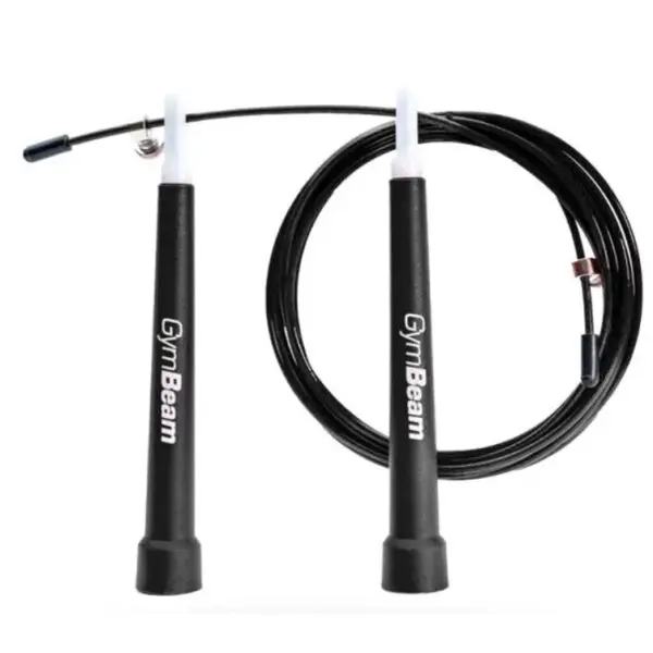 GymBeam BLACK Švihadlo, černá, velikost