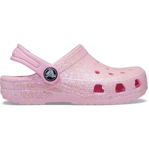Crocs CLASSIC GLITTER CLOG T Detská nazúvacia obuv, ružová, veľkosť 23/24