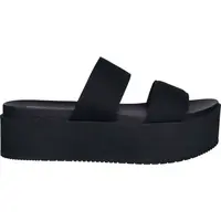 Calvin Klein FLATFORM SANDAL WEBBINGIN Dámské sandály, černá, velikost