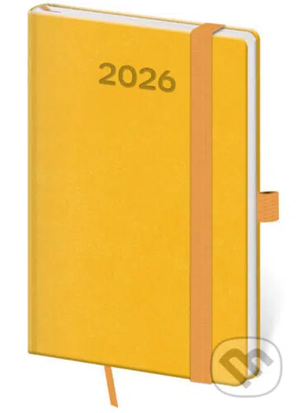 Kapesní diář 2026 Print Pop žlutý