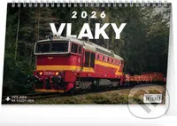 NOTIQUE Stolní kalendář Vlaky 2026