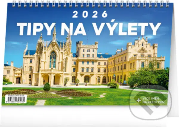 NOTIQUE Stolní kalendář Tipy na výlety 2026 (řádky)