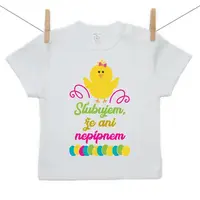 Boodyy Tričko s krátkym rukávom Sľubujem, že ani nepípnem 80 (9-12 mesiacov)