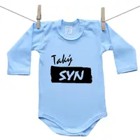 Boodyy Modré body s dlhým rukávom Taký syn 80 (9-12 mesiacov)