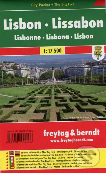 Lisbon 1:17 5000 (Mapa mesta -vrecková)