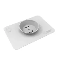 MATCHSTICK MONKEY Protišmyková miska s podložkou, cool grey