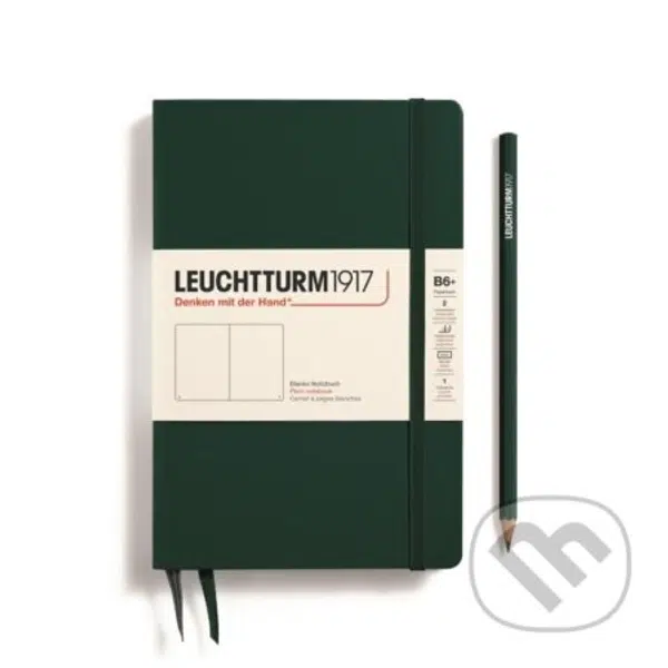 Leuchtturm1917 Zápisník Forest Green Paperback B6+ čistý