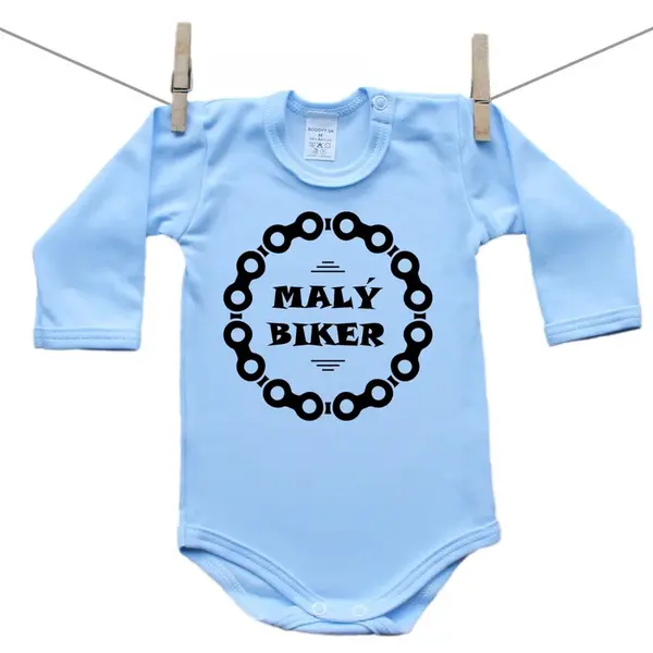 Boodyy Body s dlhým rukávom (modré) Malý biker 98 (2-3 roky)