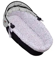 Bavlnená vložka do kočíkov/koše s penovým matracom, Kalina, biela