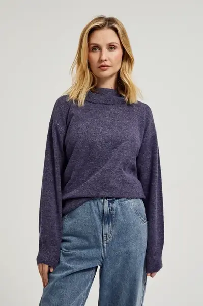 Marisse Women's Sweater Z-Sw-4511 D.Violet Mel