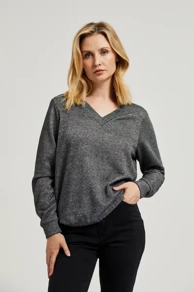 Marisse Women's Sweatshirt Z-Bl-4505 Grey Mel