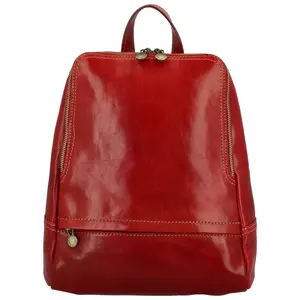 Dámský kožený batoh červený - Delami Vera Pelle Mallory
