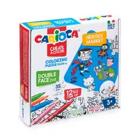Vyfarbovacie puzzle CARIOCA 35 ks Superhrdinovia a obchod-CARIOCA