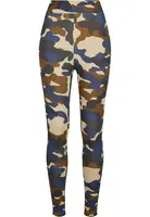 Dámské letní olivové camo legíny Camo Tech s vysokým pasem