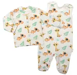 Baby Nellys 2-dielna sada bavlnené dupačky s košieľkou, Camels baby - krémová, veľ. 62