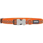 Nylonový obojok Red dingo hadie oči oranžové, Veľkosť: L