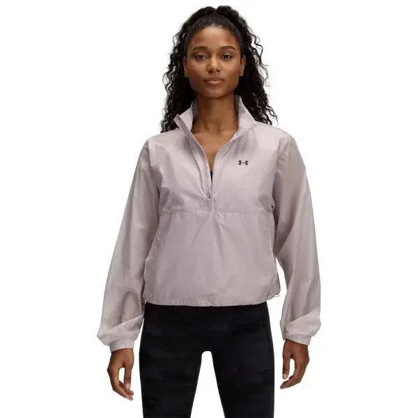 Under Armour RIVAL WOVEN ANORAK Dámska bunda, sivá, veľkosť