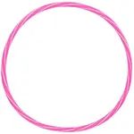 Fitforce HULA HOOP STRIPES 50 Gymnastická obruč, ružová, veľkosť