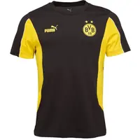 Puma BORUSSIE DORTMUND ARCHIVE TEE Pánske tričko pre fanúšikov, čierna, veľkosť