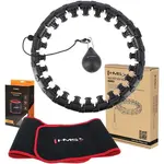 HMS SET HHW01 + BR163 Set masážnej obruče so závažím a zoštíhľujúcim pásom, čierna, veľkosť