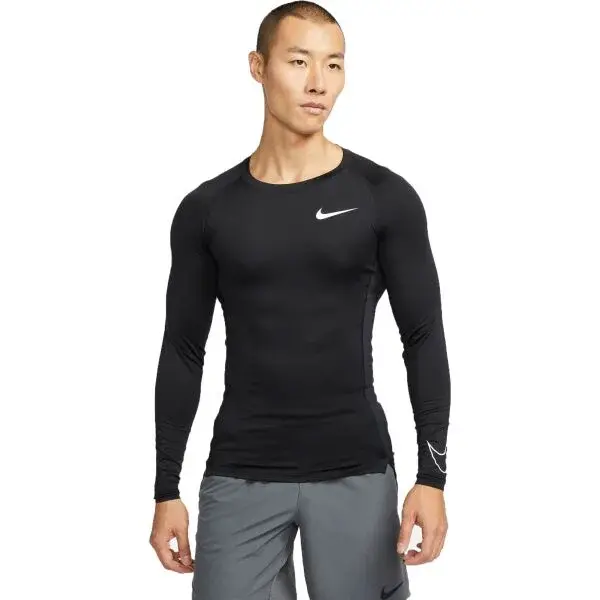 Nike NP DF TIGHT TOP LS M Pánske tričko s dlhým rukávom, čierna, veľkosť XXL