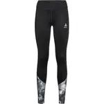 Odlo W ESSENTIAL PRINT TIGHTS Dámske bežecké legíny, čierna, veľkosť
