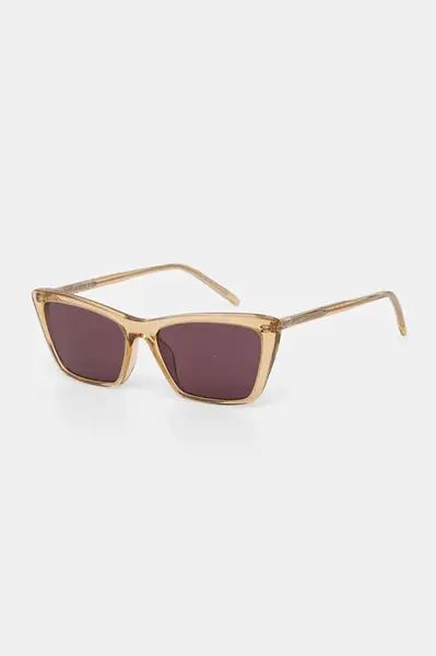 Sluneční brýle Saint Laurent dámské, béžová barva, SL 737 MICA THIN