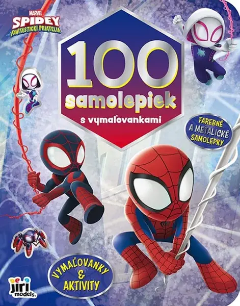 100 samolepiek s maľovankami Spidey