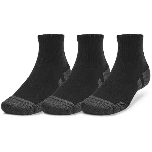 Under Armour PERFORMANCE TECH 3PK QTR Unisex ponožky, čierna, veľkosť M