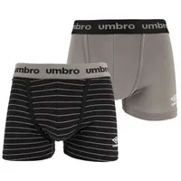 Umbro BOXER SHORT 2 PACK Pánske boxerky, sivá, veľkosť