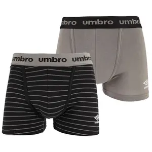 Umbro BOXER SHORT 2 PACK Pánske boxerky, sivá, veľkosť