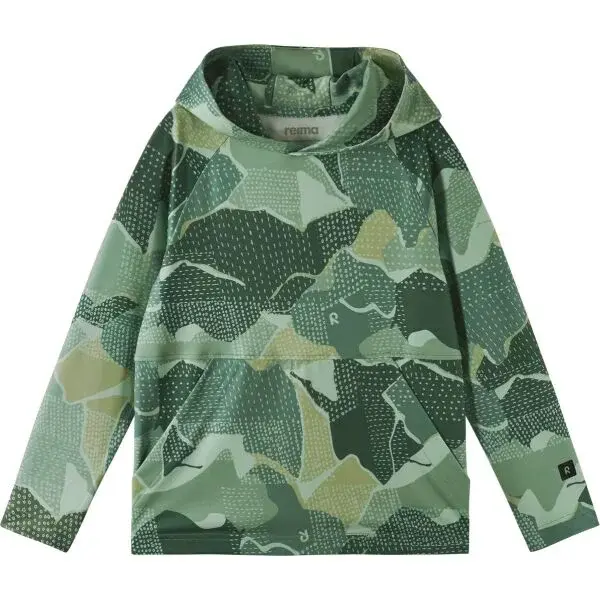 REIMA LUPAUS Detská mikina s kapucňou, zelená, veľkosť
