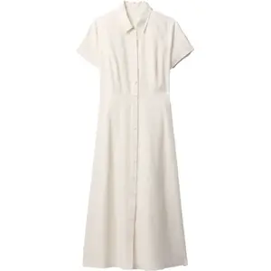 GAP SS SHIRTDRESS MAXI Dámske šaty, biela, veľkosť