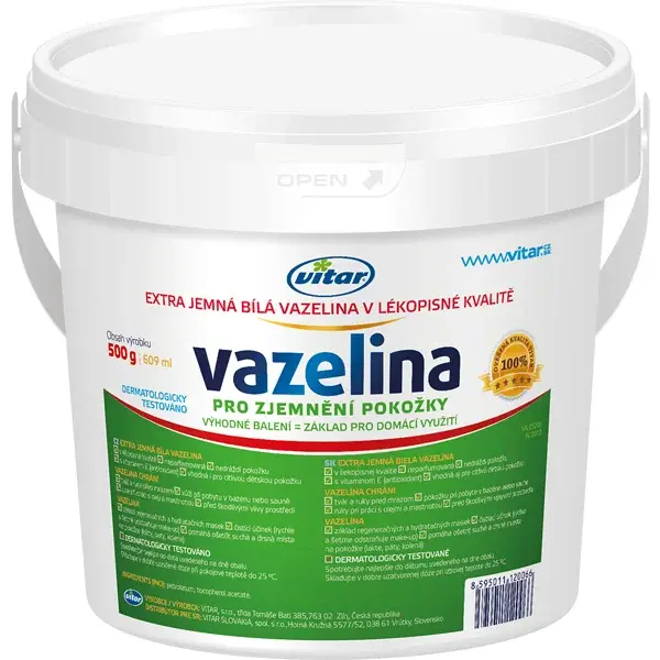 VITAR VAZELÍNA JEMNÁ KOZMETICKÁ, 0,4 KG Kozmetika, , veľkosť