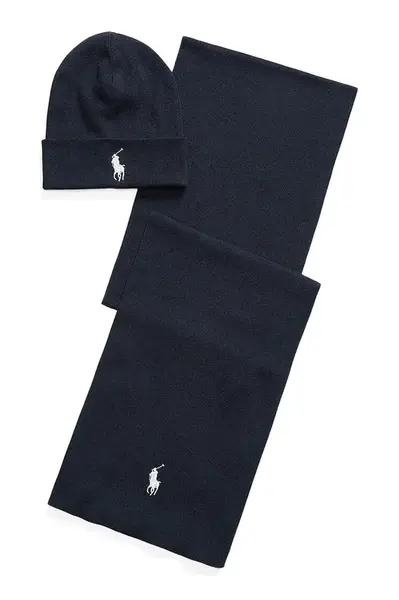 Bavlněná čepice a šála Polo Ralph Lauren