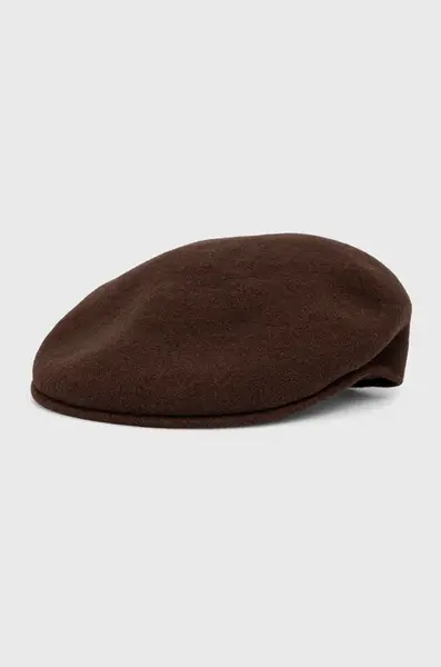 Vlněná čepice Kangol hnědá barva, vlněná, 0258BC.TB274-TB274