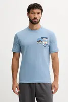 Bavlněné tričko Napapijri S-Montepiana pánské, modrá barva, NP0A88SVI841