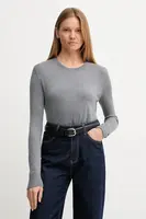 Svetr s přídavkem hedvábí United Colors of Benetton béžová barva, 1ZRED10CP