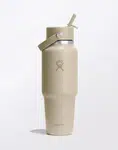 Hydro Flask Wide Mouth Travel Bottle with Flex Straw Cap 32 oz (946 ml) Oat