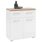 MID.YOU BOTNÍK, bílá, barvy dubu, 78/85/38 cm