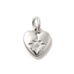 Brass Micro Pave Cubic Zirconia Charms