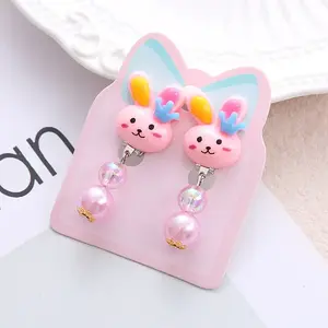 Alloy Plastic Clip-on Earrings for Kid