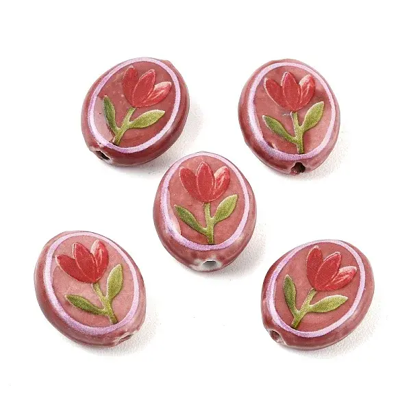 Printed Handmade Porcelain Beads