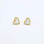 304 Stainless Steel Enamel Stud Earrings for Women