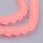 Baking Paint Transparent Glass Bead Strands