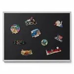 TULUP MAGNETICKÁ TABULE 70x50 cm stříbrný rám – Černá barva